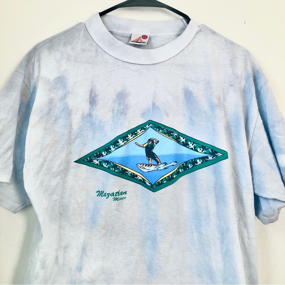 Last Chance! True Vintage Tie Dye tshirt Surfing Graphic Rare Mexico Vacation